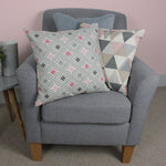 Load image into Gallery viewer, McAlister Textiles Laila Cotton Print Blush Pink Cushion Cushions and Covers 
