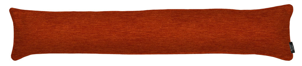 McAlister Textiles Plain Chenille Orange draught excluder Draught Excluders 