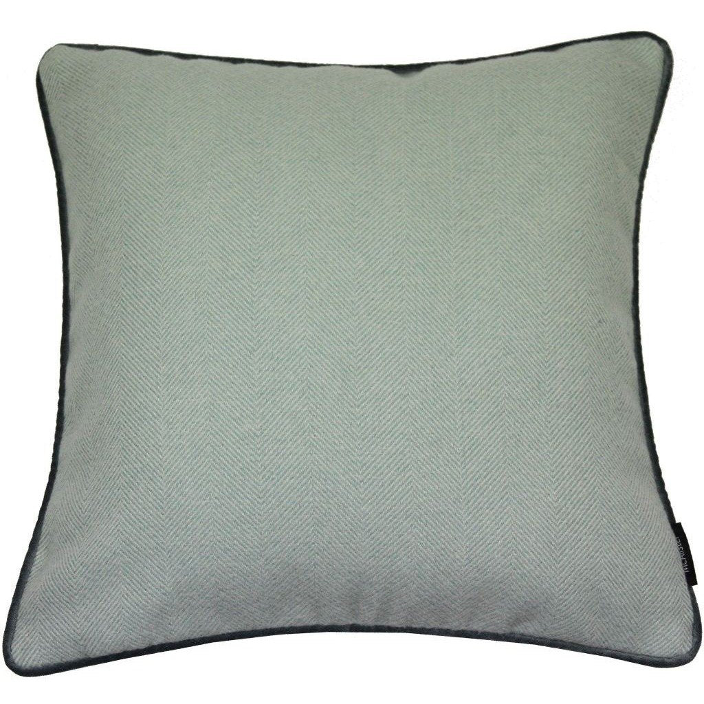 McAlister Textiles Herringbone Boutique Duck Egg Blue Cushion Cushions and Covers Cover Only 43cm x 43cm 