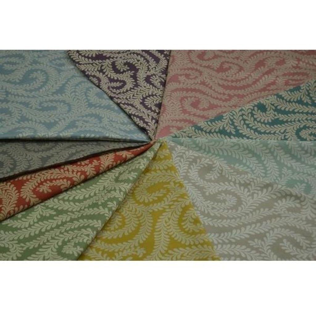 McAlister Textiles Little Leaf Aubergine Purple Fabric Fabrics 