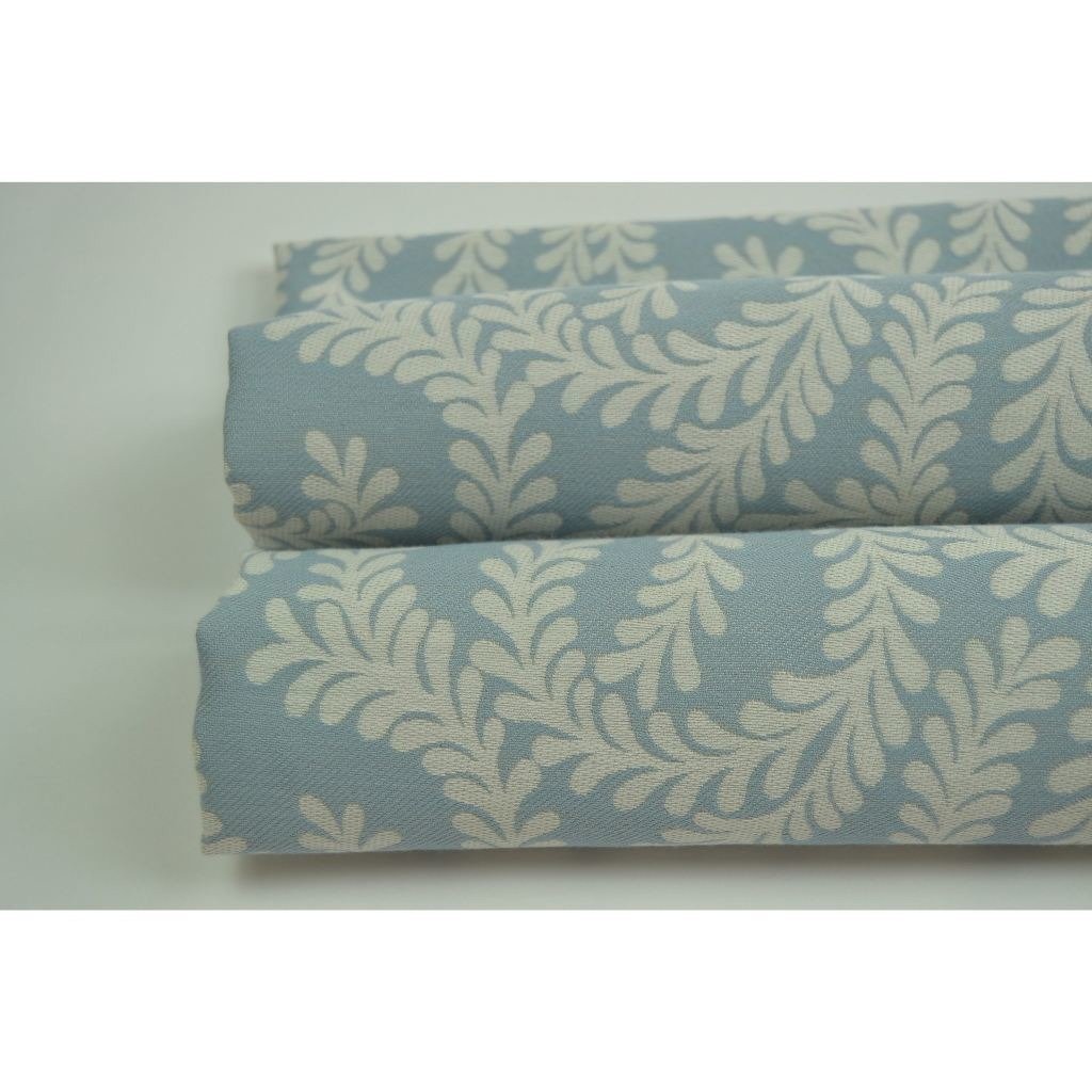 McAlister Textiles Little Leaf Wedgewood Blue Fabric Fabrics 