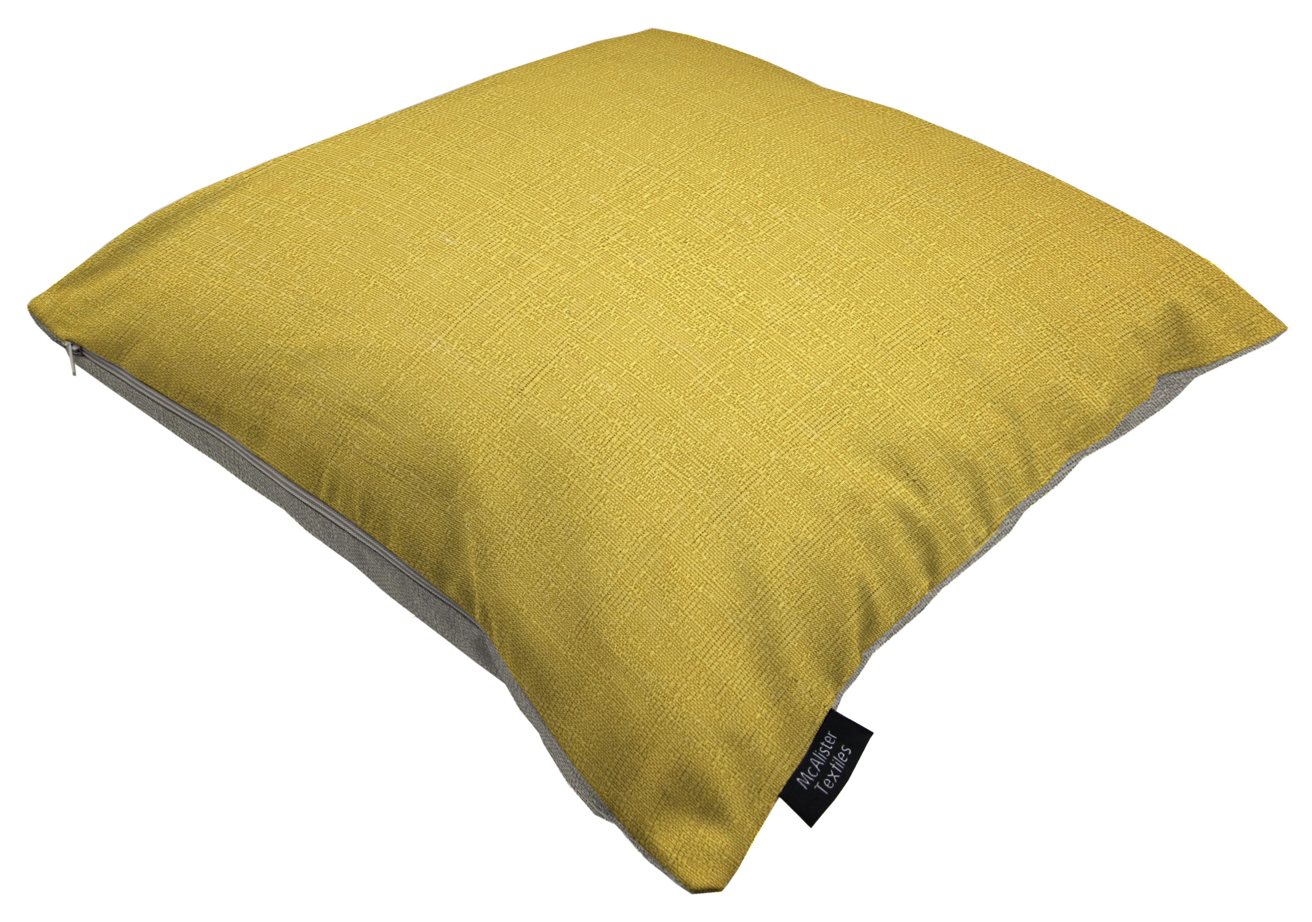 McAlister Textiles Harmony Contrast Ochre Plain Cushions Cushions and Covers 