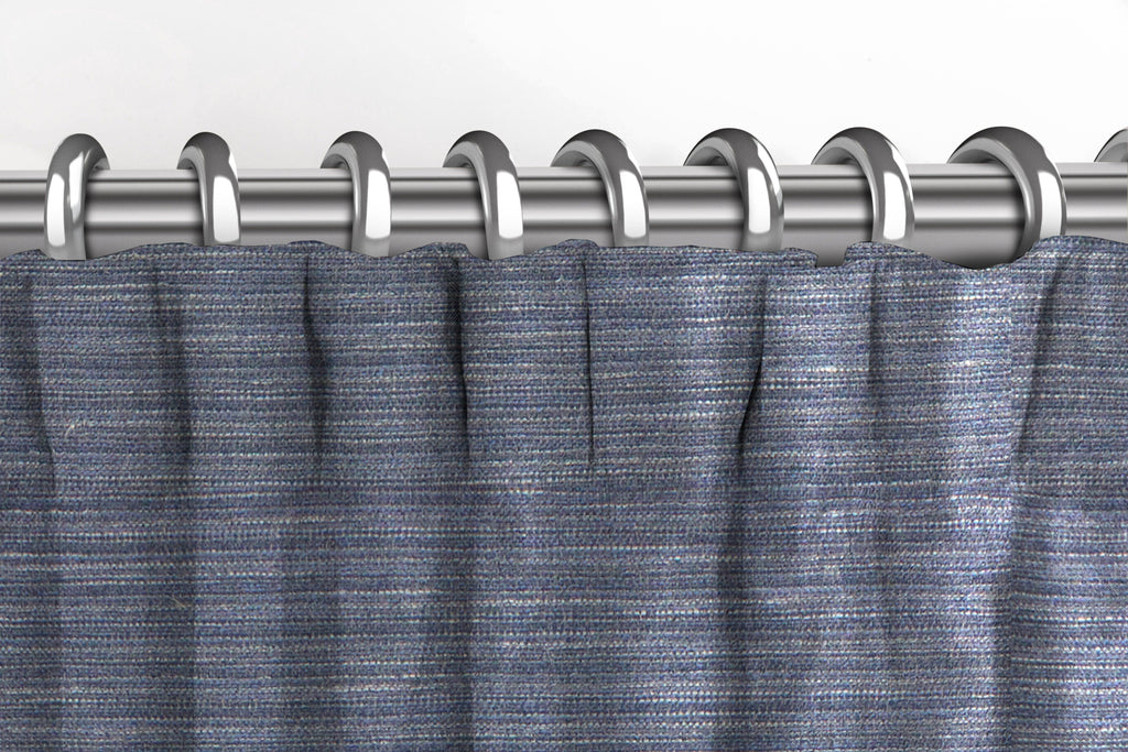 McAlister Textiles Hamleton Navy Blue Textured Plain Curtains Tailored Curtains 