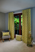 Load image into Gallery viewer, Laila Cotton Ochre Yellow Curtains
