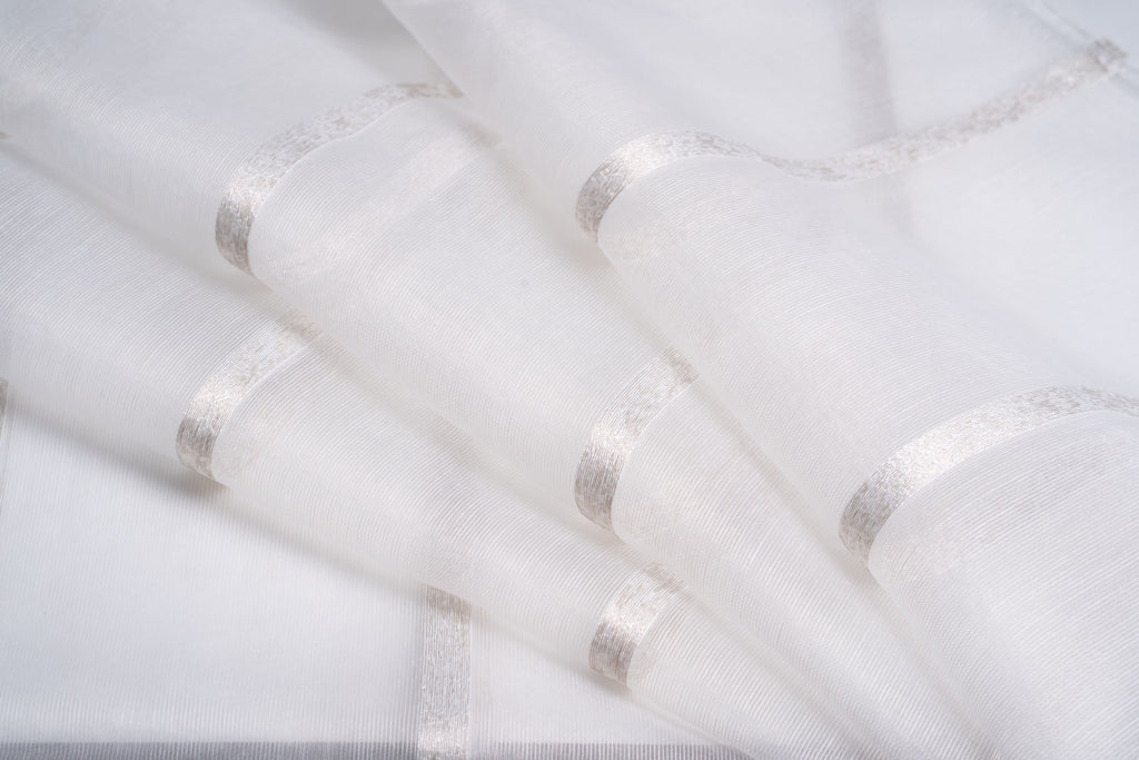 Timeless Cream Wide Width Voile Curtain Fabric