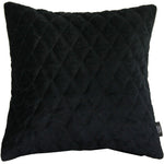 Load image into Gallery viewer, McAlister Textiles Diamond Quilted Black Velvet Cushion Cushions and Covers Cover Only 43cm x 43cm 
