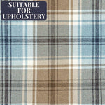 Load image into Gallery viewer, McAlister Textiles Angus Duck Egg Blue Tartan Check Curtain Fabric Fabrics 1 Metre 
