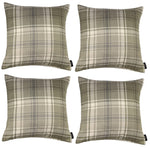 Load image into Gallery viewer, McAlister Textiles Angus Beige Cream Tartan 43cm x 43cm Cushion Sets Cushions and Covers Cushion Covers Set of 4 
