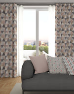 Load image into Gallery viewer, Vita Blush Pink and Grey FR Curtains

