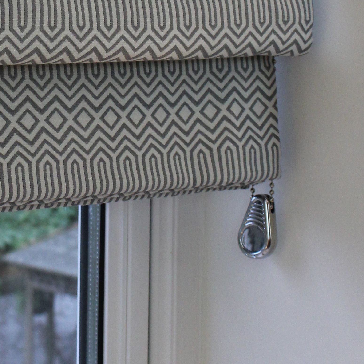 McAlister Textiles Eden Duck Egg Blue Printed Roman Blind Roman Blinds 