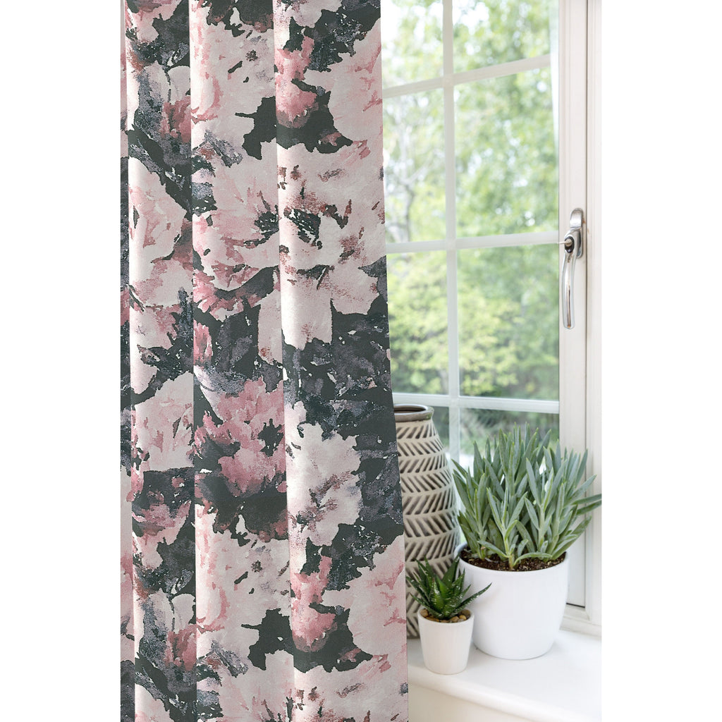 McAlister Textiles Camille Floral Velvet Curtains Tailored Curtains 
