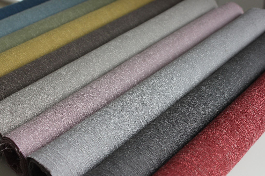Harmony Linen Blend Grey Textured Curtains
