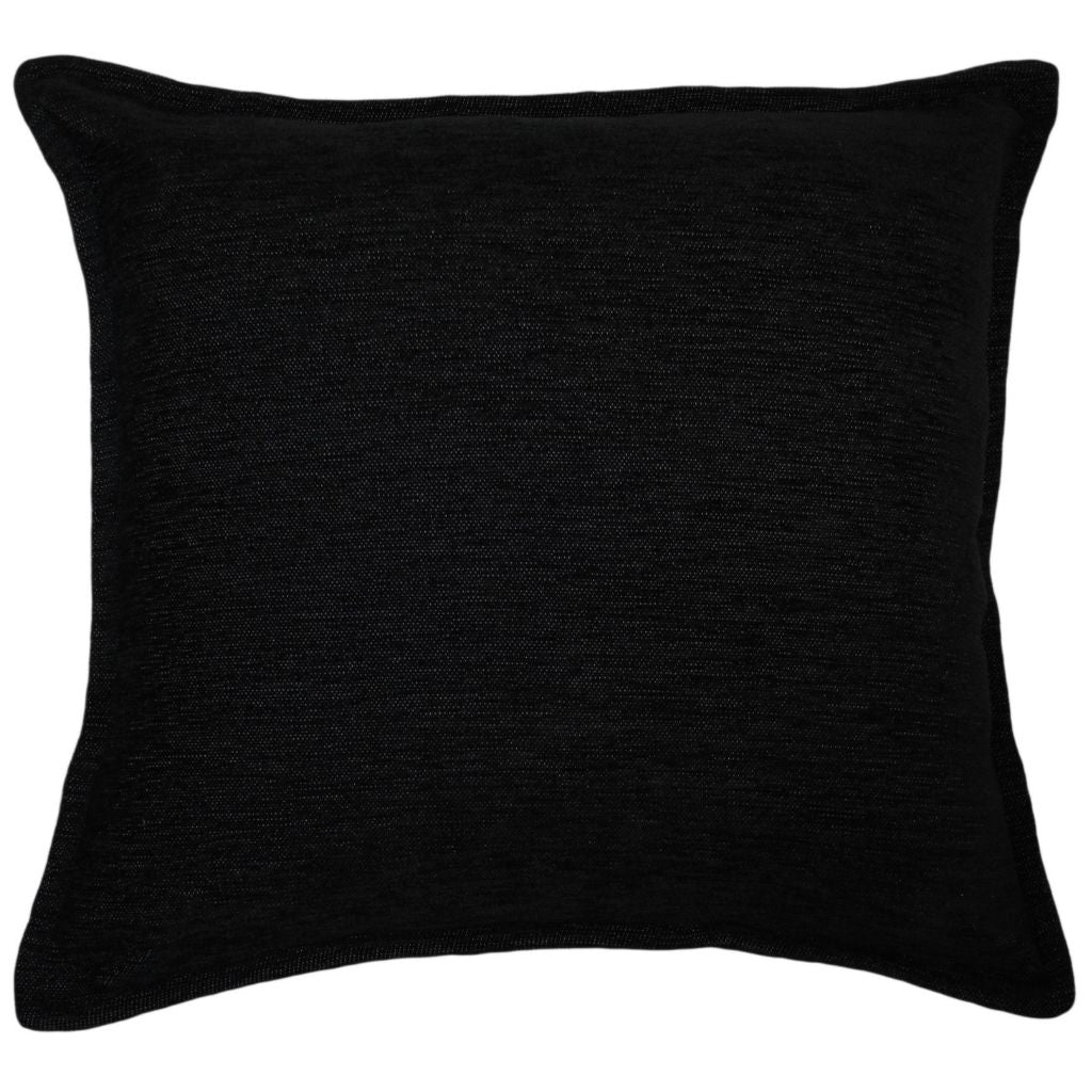 Plain Chenille Black Cushion