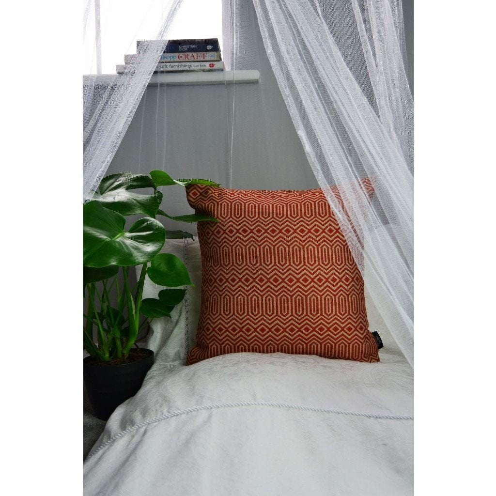 McAlister Textiles Colorado Geometric Burnt Orange Cushion Cushions and Covers 
