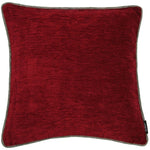 Load image into Gallery viewer, McAlister Textiles Alston Chenille Red + Grey Cushion Cushions and Covers Cover Only 43cm x 43cm 

