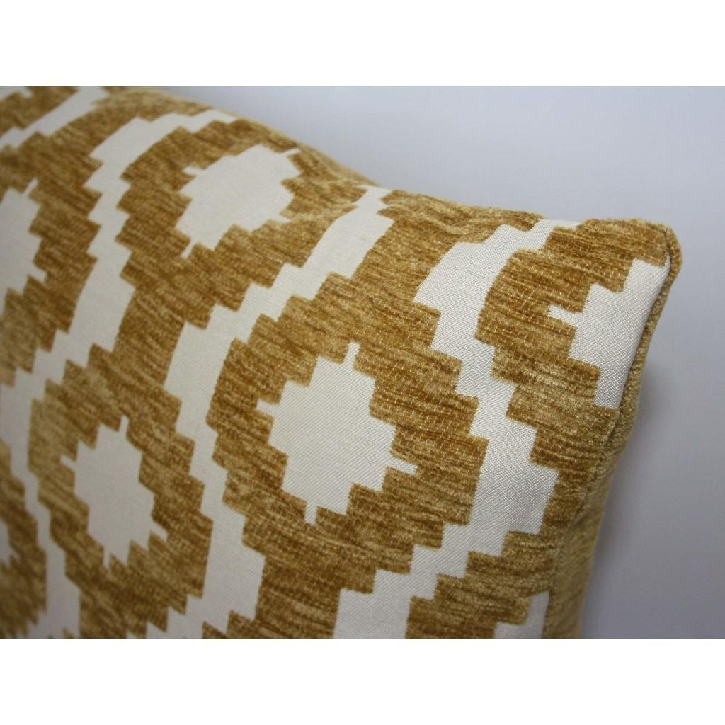 McAlister Textiles Arizona Geometric Yellow Cushion Cushions and Covers 