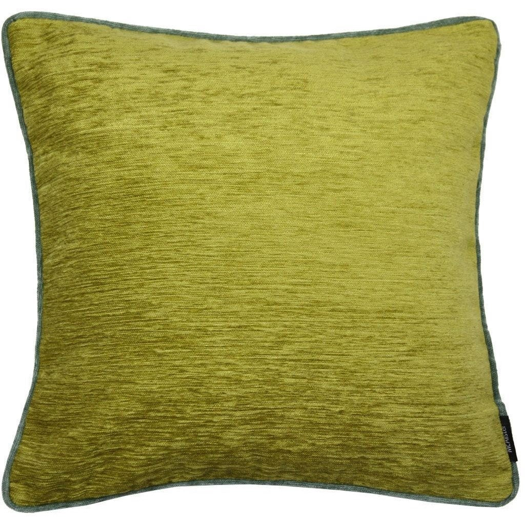 McAlister Textiles Alston Chenille Green + Duck Egg Blue Cushion Cushions and Covers Cover Only 43cm x 43cm 