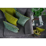Load image into Gallery viewer, McAlister Textiles Alston Chenille Green + Duck Egg Blue Cushion Cushions and Covers 
