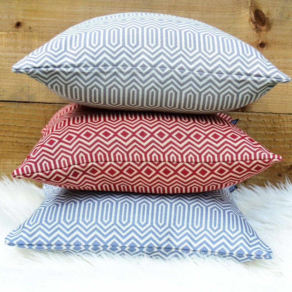 McAlister Textiles Colorado Geometric Navy Blue Cushion Cushions and Covers 