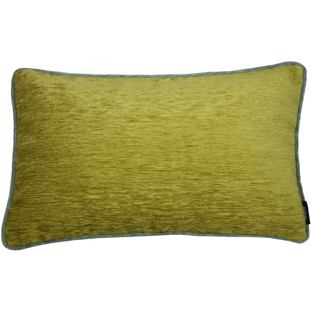 McAlister Textiles Alston Chenille Green + Duck Egg Blue Cushion Cushions and Covers Cover Only 50cm x 30cm 
