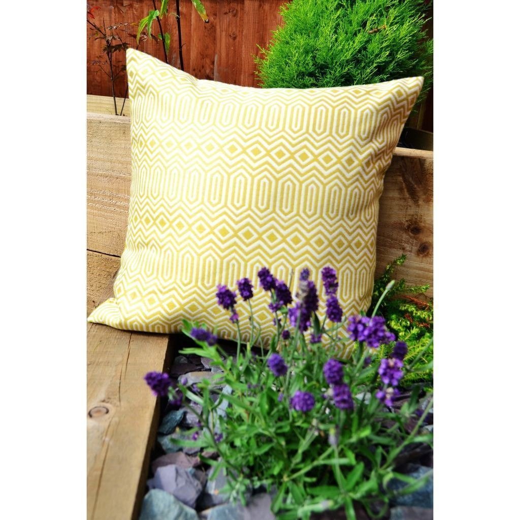 McAlister Textiles Colorado Geometric Yellow Cushion Cushions and Covers 