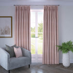 Load image into Gallery viewer, Linea Soft Blush Textured Curtains
