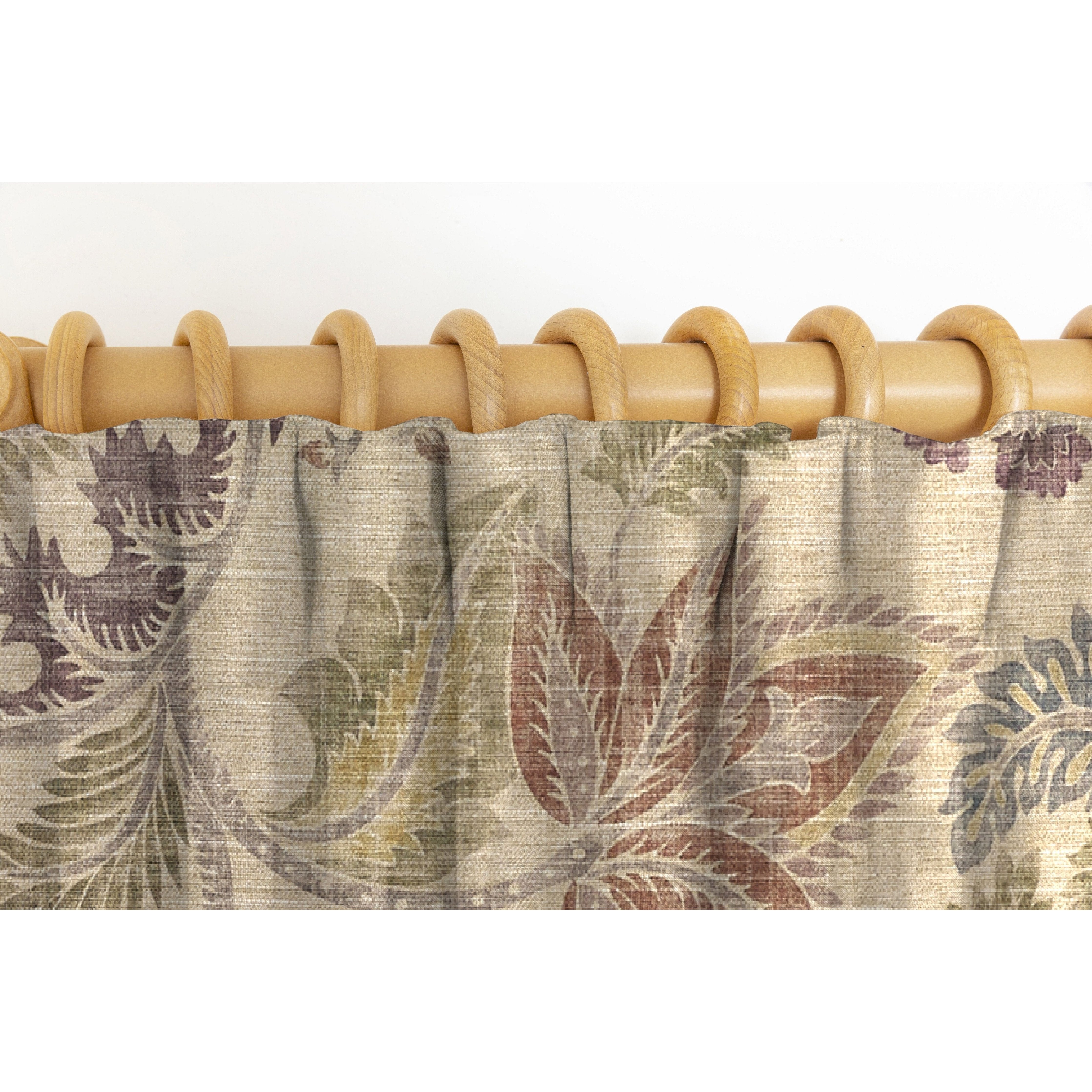 McAlister Textiles Floris Vintage Floral Linen Curtains Tailored Curtains 