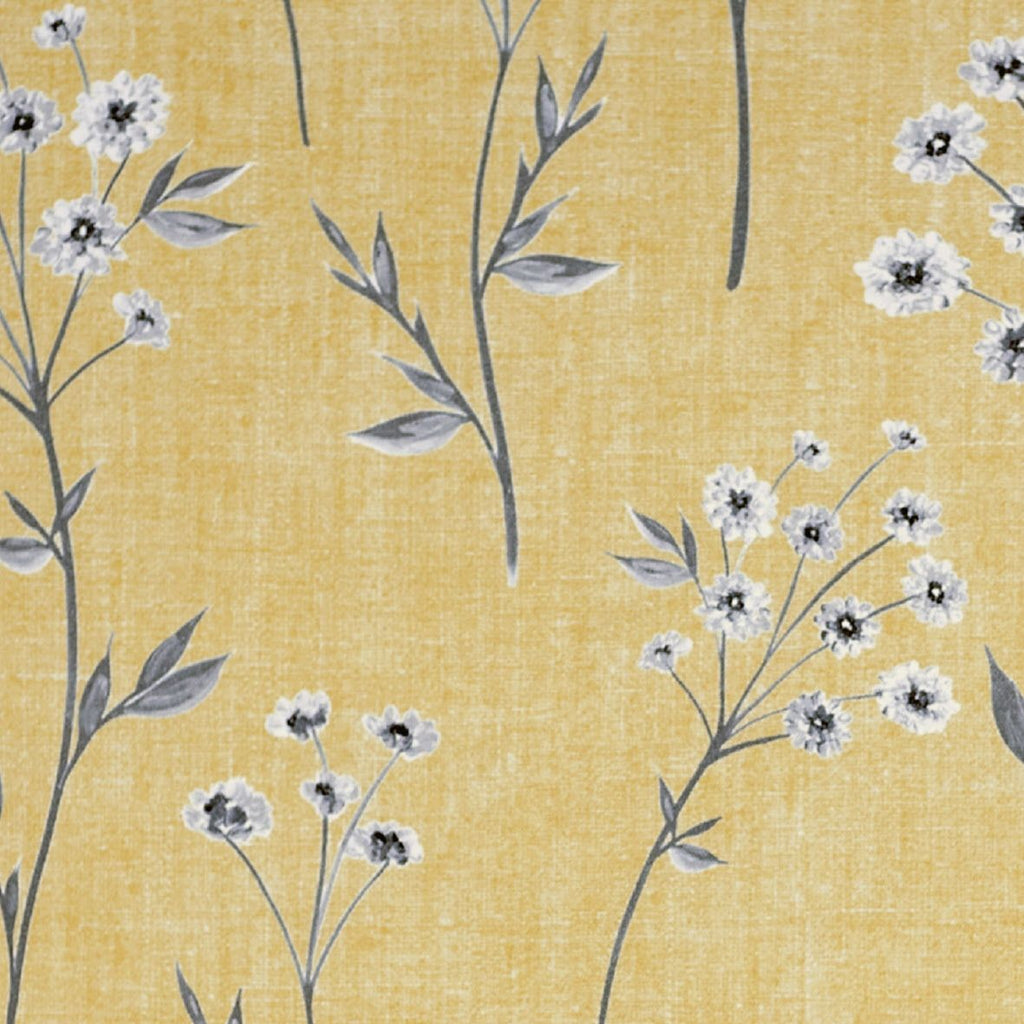 McAlister Textiles Meadow Yellow Floral FR Fabric Fabrics 