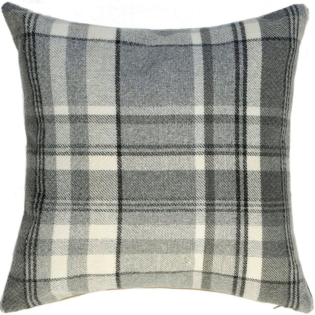 McAlister Textiles Heritage Charcoal Grey Tartan Cushion Cushions and Covers Cover Only 43cm x 43cm 