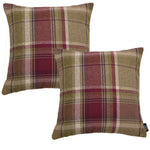 Load image into Gallery viewer, McAlister Textiles Heritage Purple + Green Tartan 43cm x 43cm Cushion Sets Cushions and Covers Cushion Covers Set of 2 
