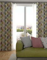 Load image into Gallery viewer, Magda Blush Pink and Grey FR Curtains
