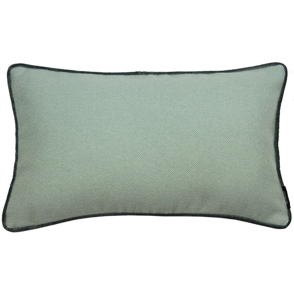 McAlister Textiles Herringbone Boutique Duck Egg Blue Cushion Cushions and Covers Cover Only 50cm x 30cm 