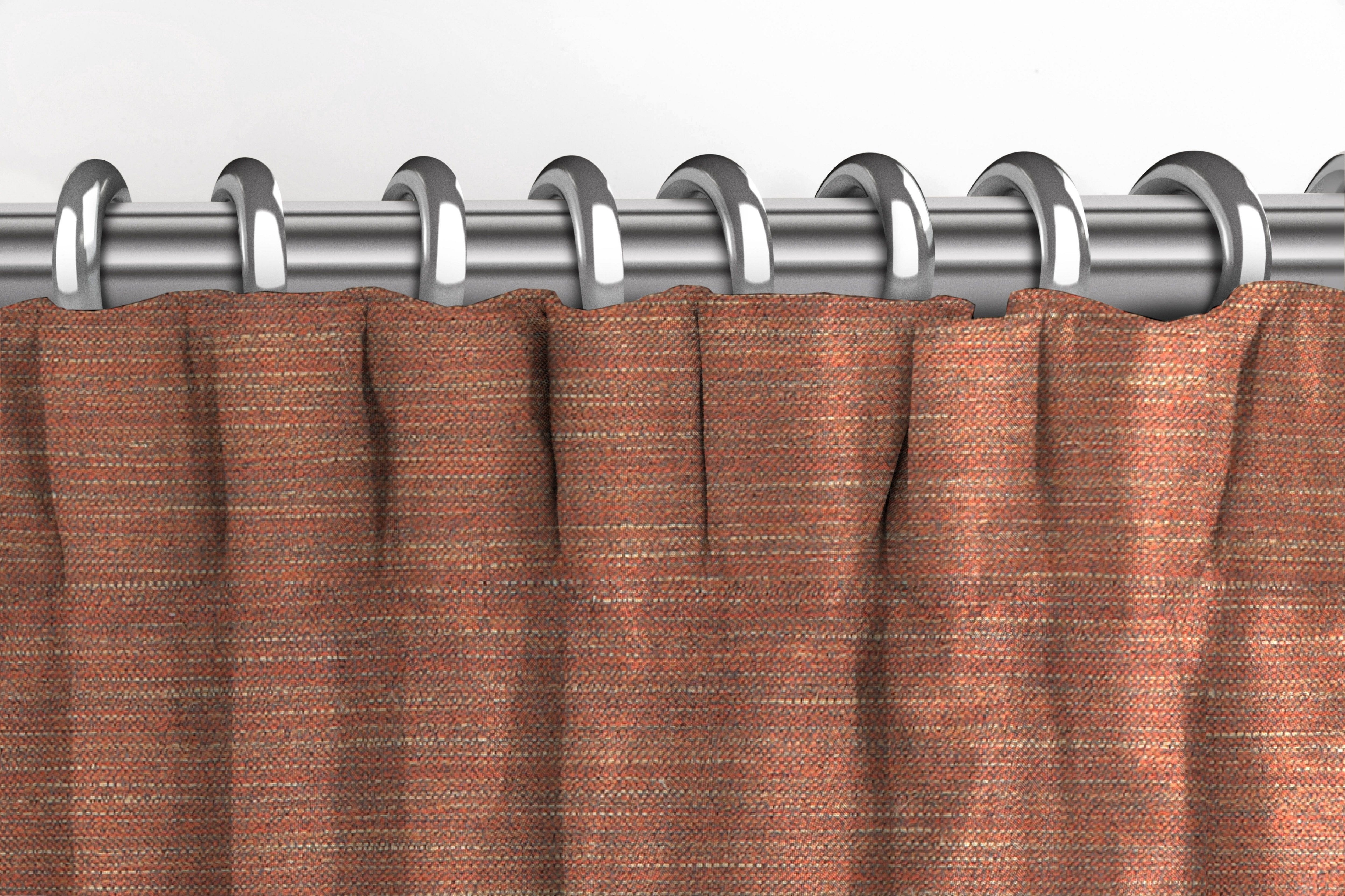 McAlister Textiles Hamleton Terracotta Textured Plain Curtains Tailored Curtains 