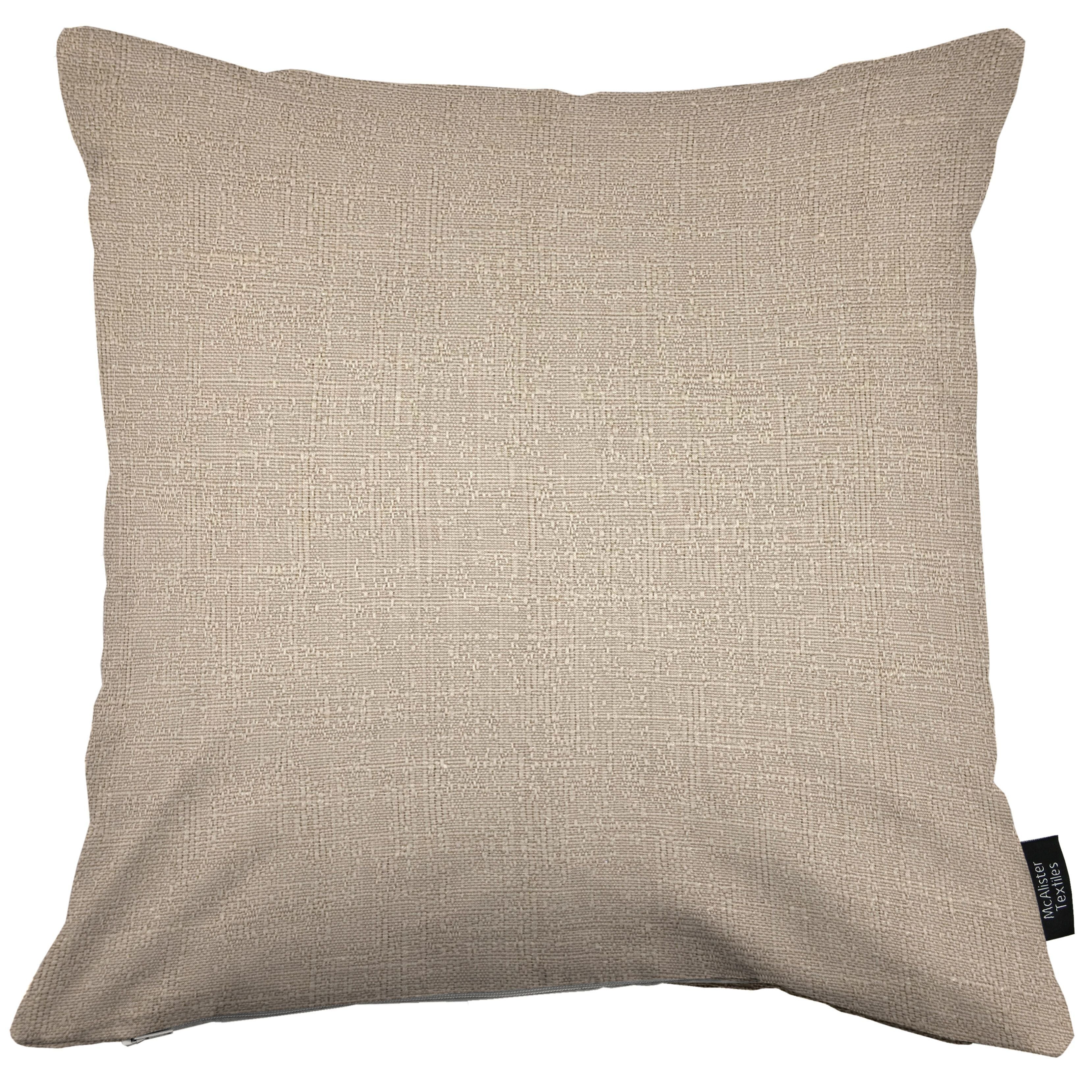 McAlister Textiles Harmony Contrast Taupe Plain Cushions Cushions and Covers Cover Only 43cm x 43cm