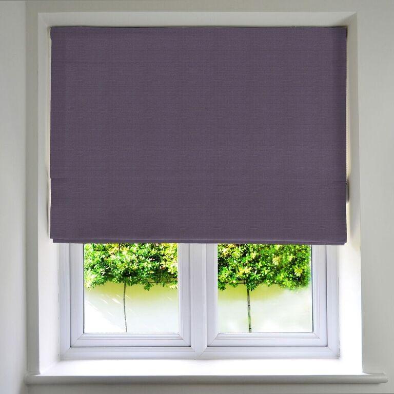 McAlister Textiles Savannah Aubergine Purple Roman Blind Roman Blinds Standard Lining 130cm x 200cm 