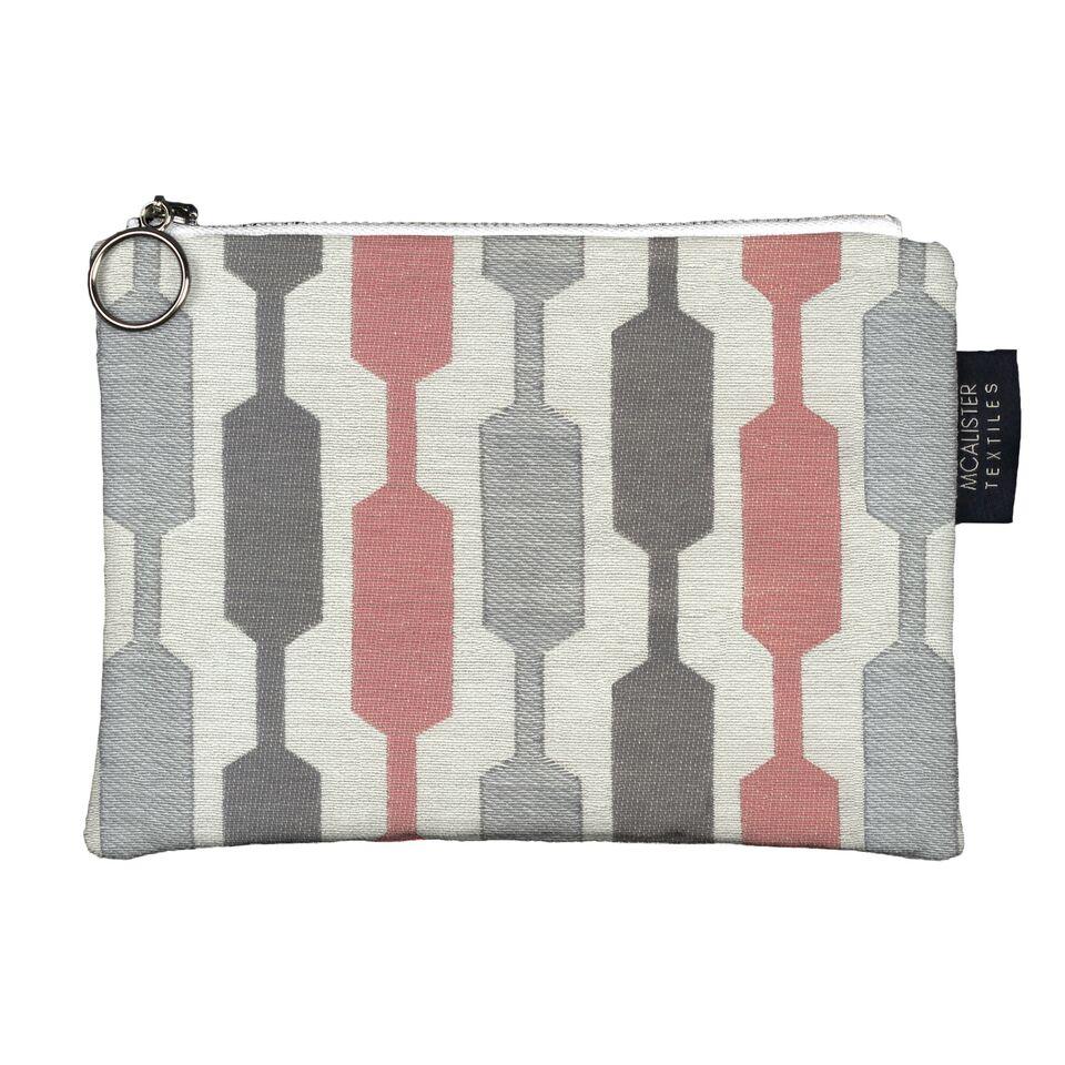 McAlister Textiles Lotta Pink + Grey Makeup Bag Clutch Bag 