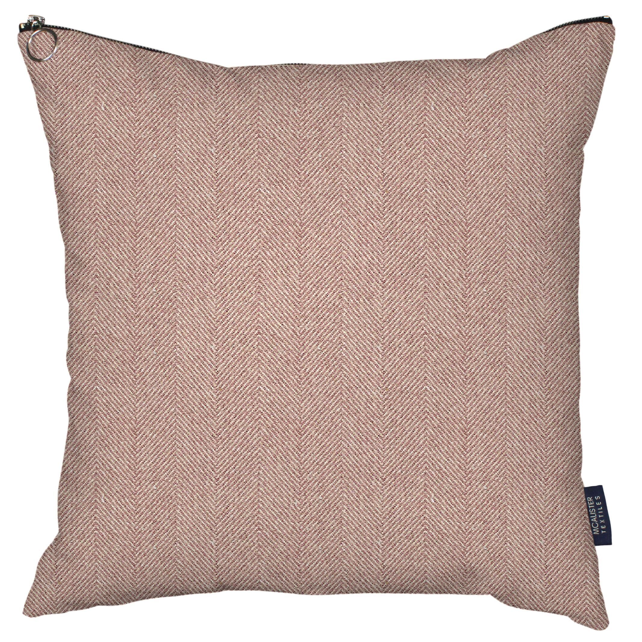 McAlister Textiles Herringbone Zipper Edge Lilac Purple Cushion Cushions and Covers Cover Only 43cm x 43cm 