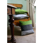 Load image into Gallery viewer, McAlister Textiles Straight Patchwork Velvet Green, Silver + Grey Cushion Cushions and Covers 
