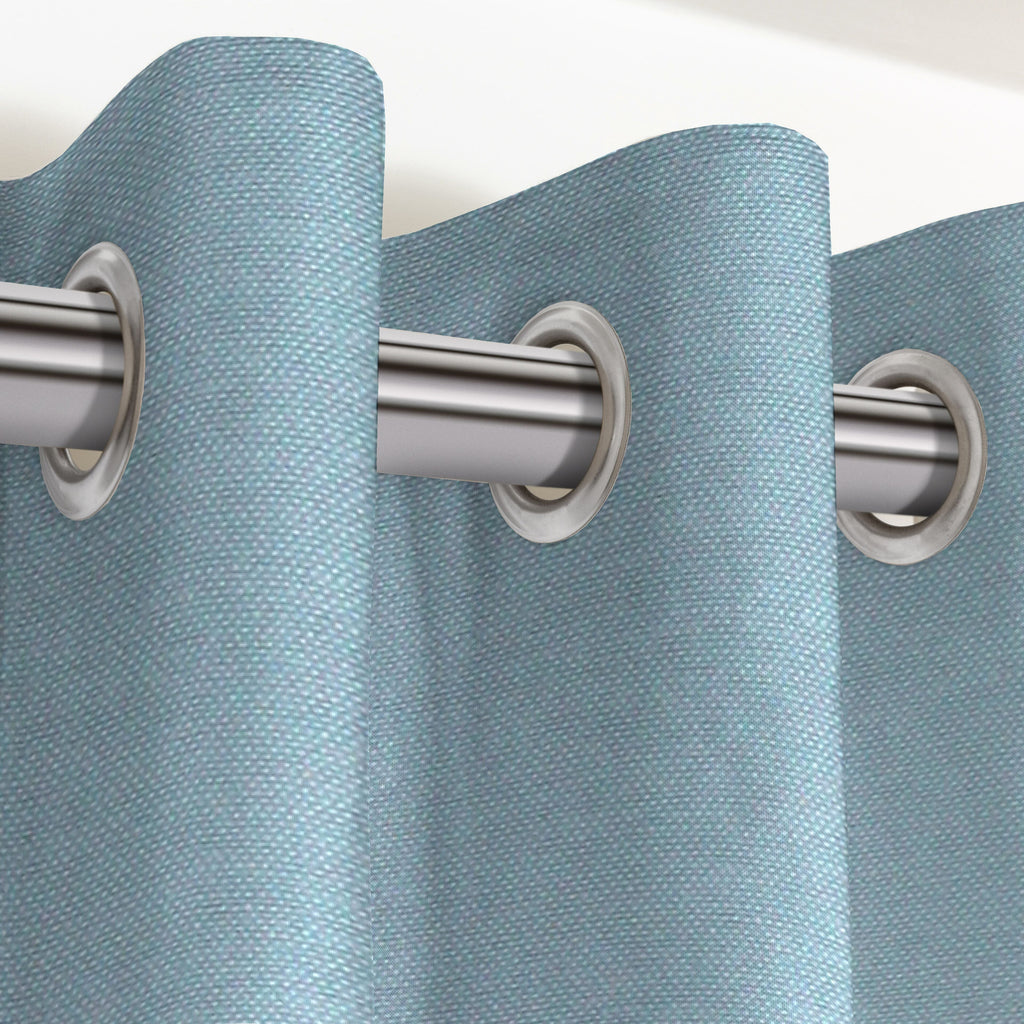 McAlister Textiles Panama Plain Wedgewood Blue Curtains Tailored Curtains 116cm(w) x 137cm(d) (46" x 54") 