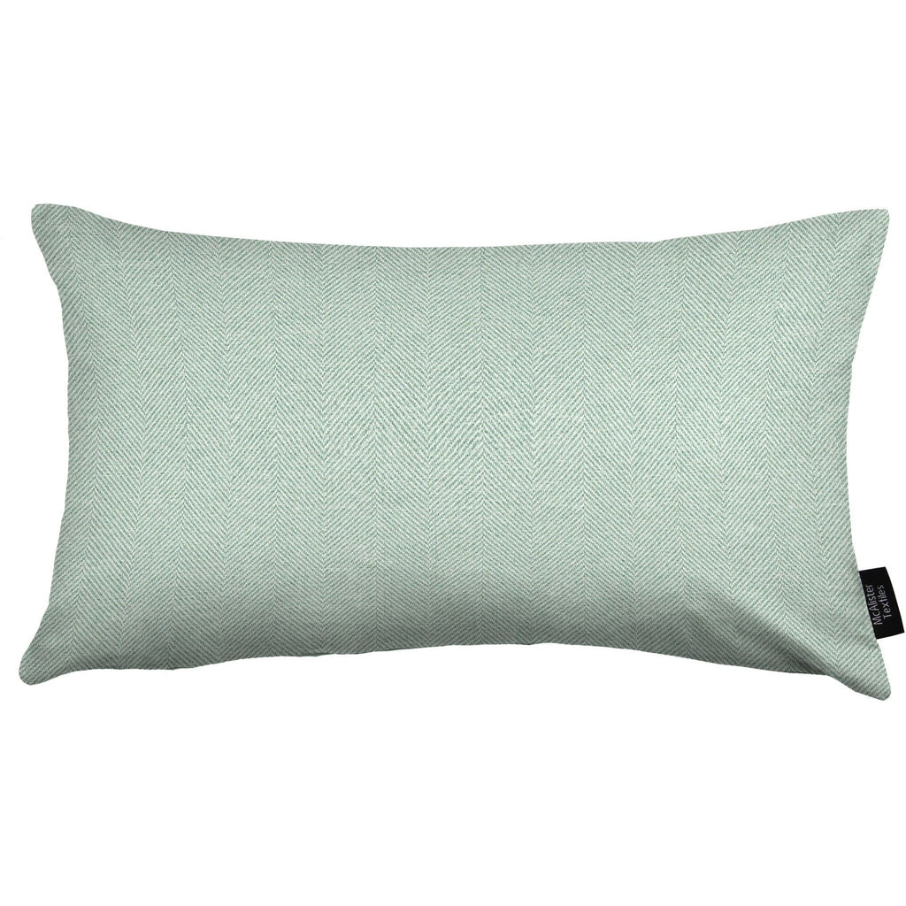 McAlister Textiles Herringbone Duck Egg Blue Cushion Cushions and Covers Cover Only 50cm x 30cm 