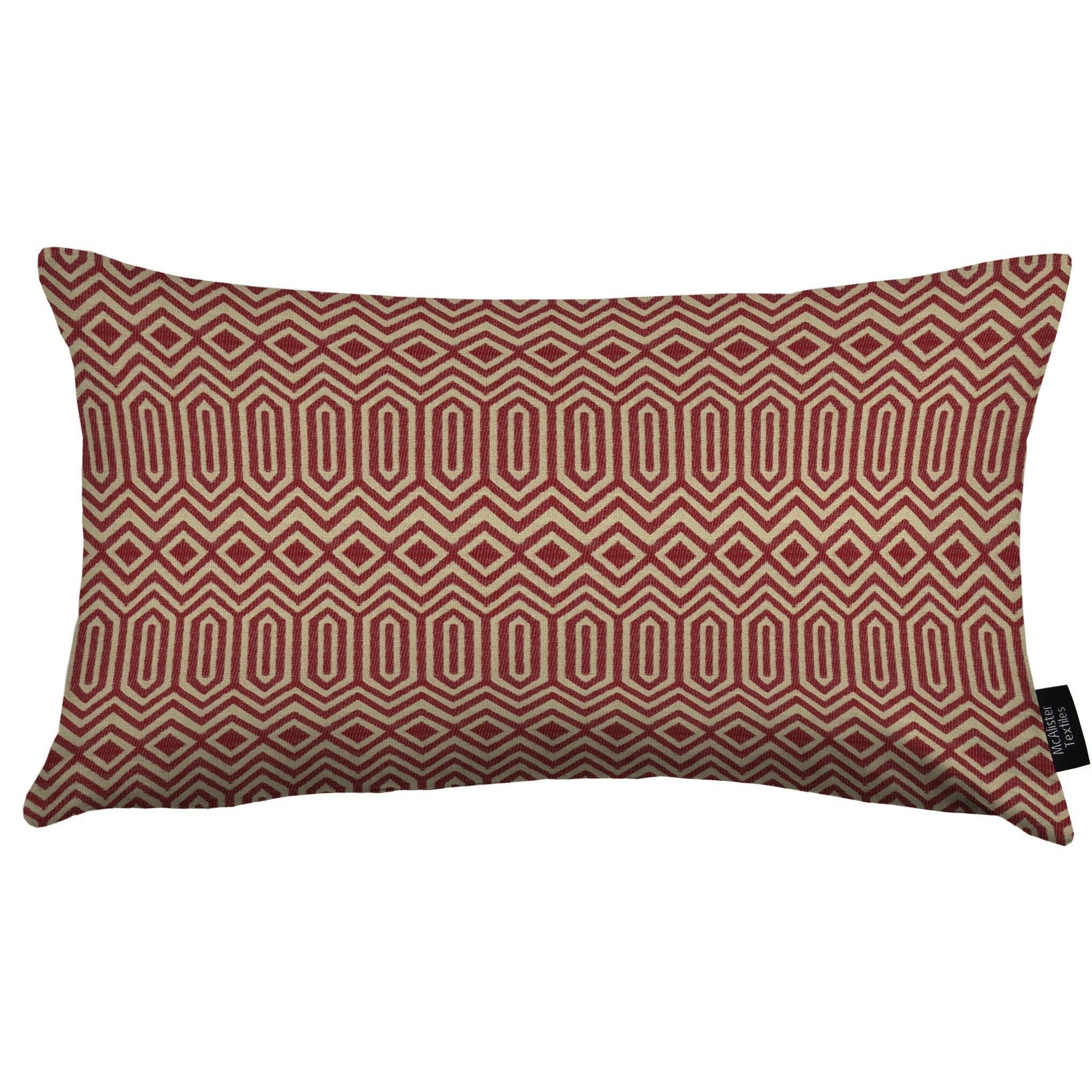 McAlister Textiles Colorado Geometric Red Cushion Cushions and Covers Cover Only 50cm x 30cm 