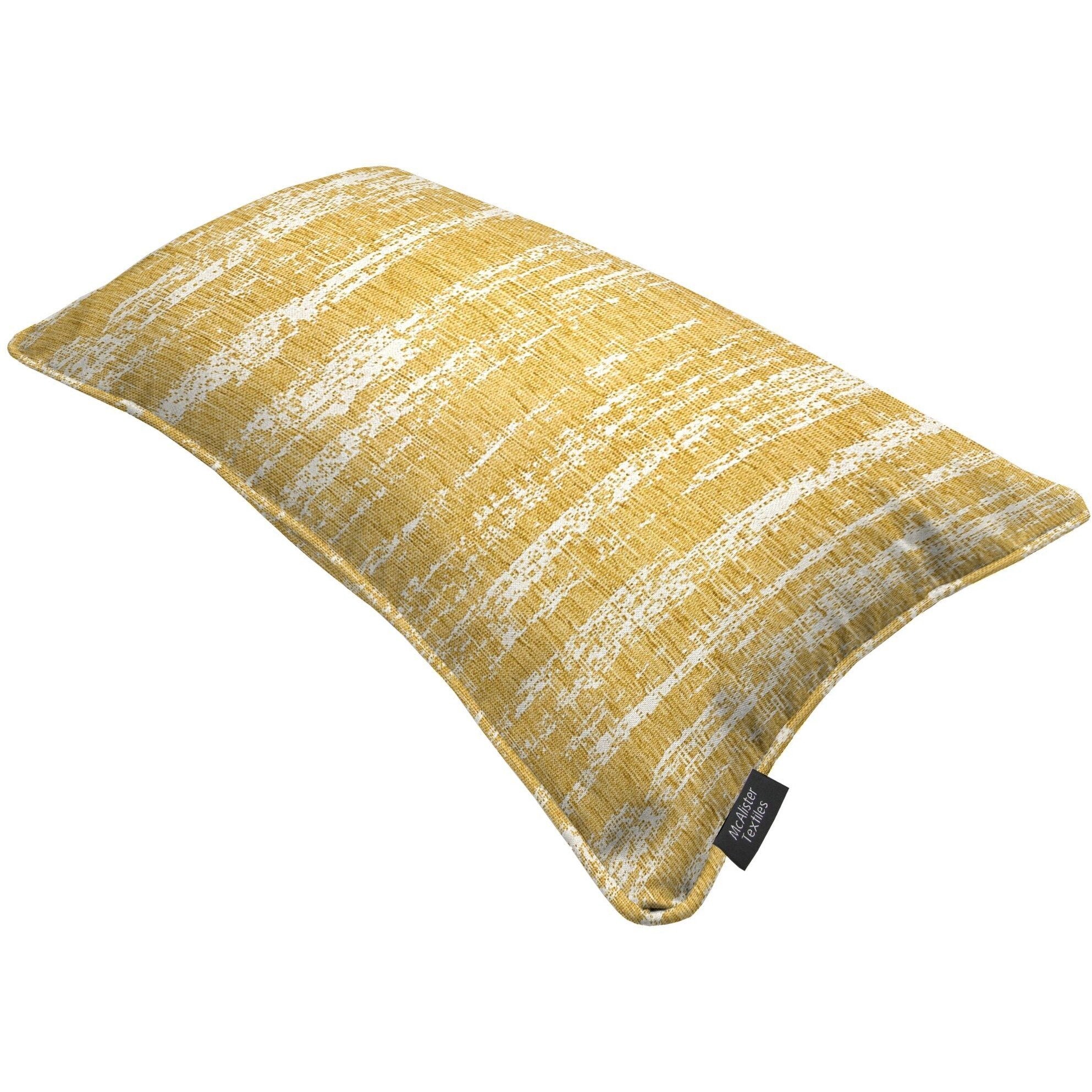McAlister Textiles Textured Chenille Mustard Yellow Cushion Cushions and Covers 