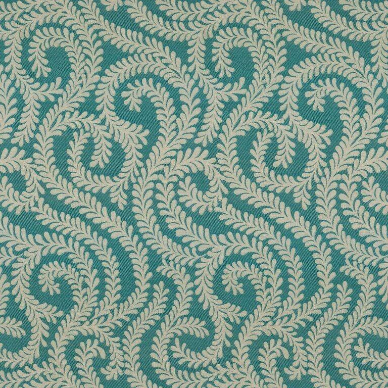 McAlister Textiles Little Leaf Teal Curtains Tailored Curtains 