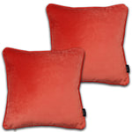 Load image into Gallery viewer, McAlister Textiles Matt Coral Pink Velvet 43cm x 43cm Cushion Sets Cushions and Covers Cushion Covers Set of 2
