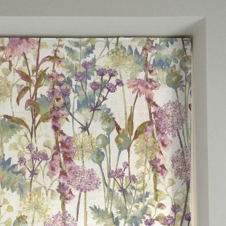 McAlister Textiles Wildflower Pastel Purple Linen Roman Blind Roman Blinds 
