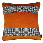 Load image into Gallery viewer, McAlister Textiles Cancun Striped Burnt Orange Velvet Cushion Cushions and Covers Polyester Filler 43cm x 43cm 
