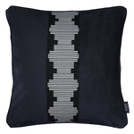 Load image into Gallery viewer, McAlister Textiles Maya Striped Black Velvet Cushion Cushions and Covers Polyester Filler 43cm x 43cm 
