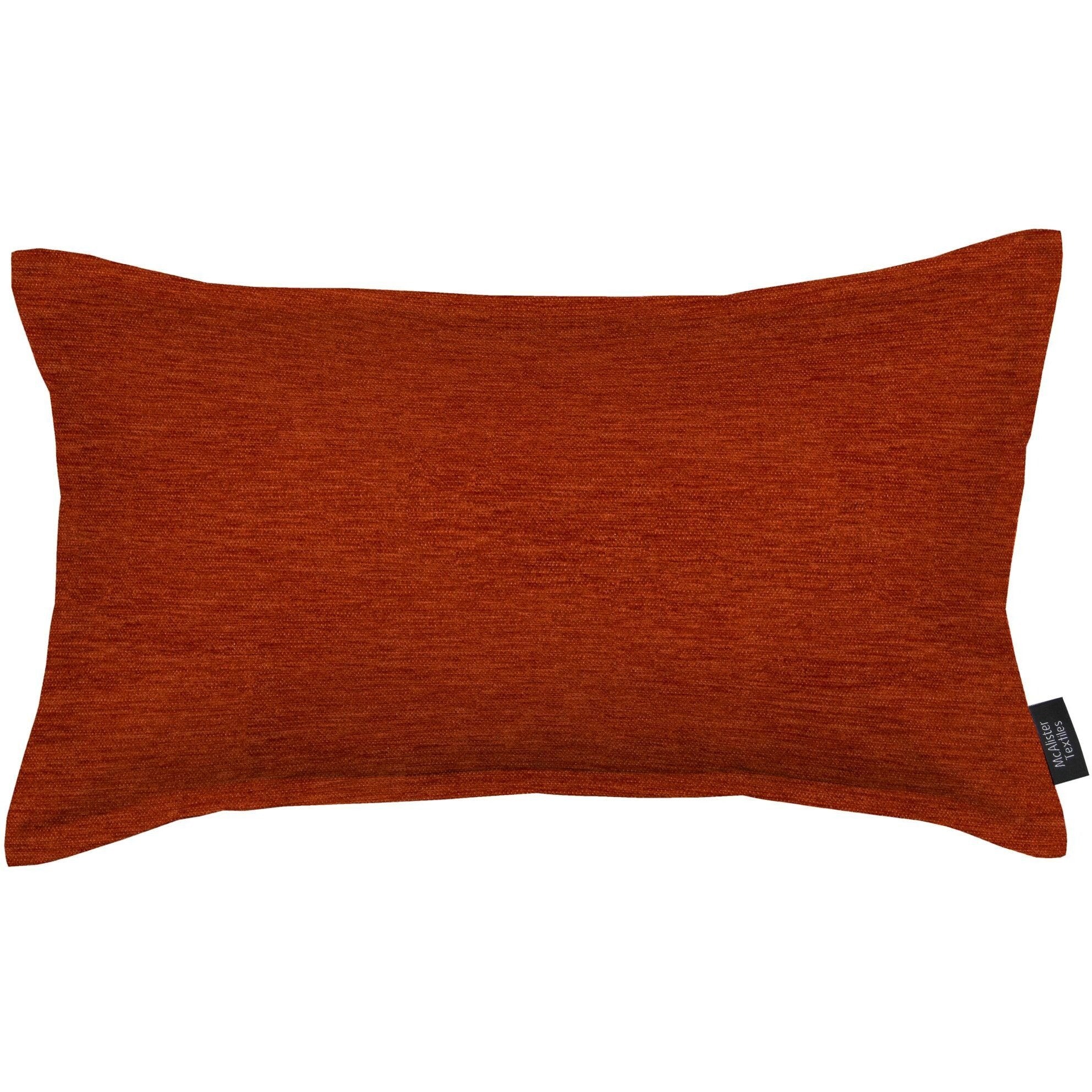 McAlister Textiles Plain Chenille Burnt Orange Pillow Pillow Cover Only 50cm x 30cm