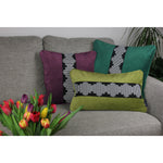 Load image into Gallery viewer, McAlister Textiles Maya Striped Aubergine Purple Velvet Cushion Cushions and Covers 
