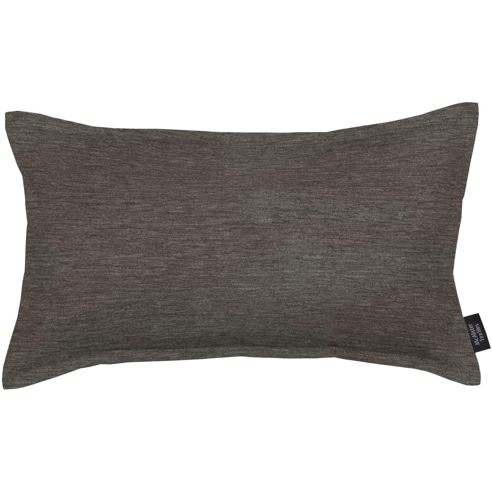 McAlister Textiles Plain Chenille Charcoal Grey Pillow Pillow Cover Only 50cm x 30cm 